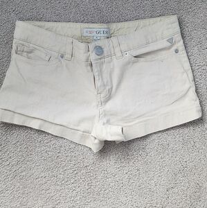 Guess Light Cream Casual Shorts